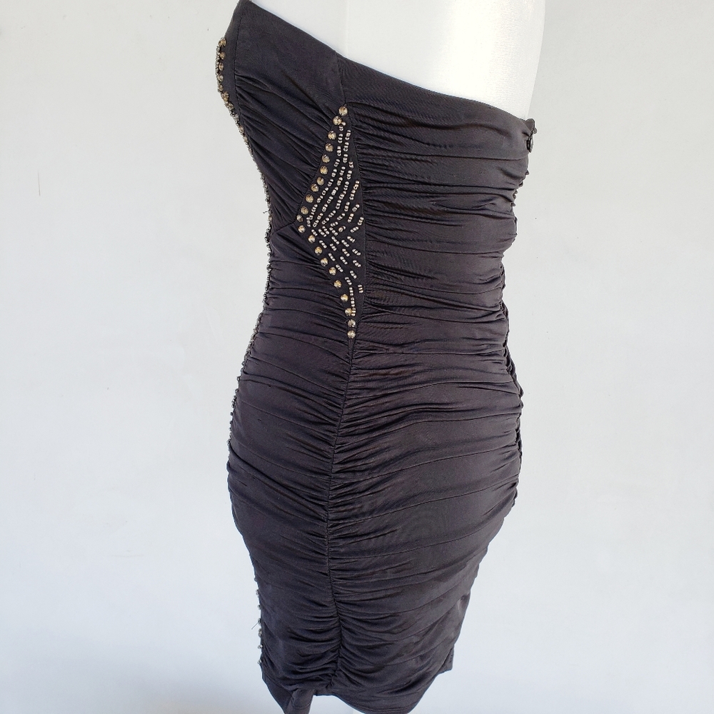 Strapless Ruched Evening Dress - Picture 4 of 6